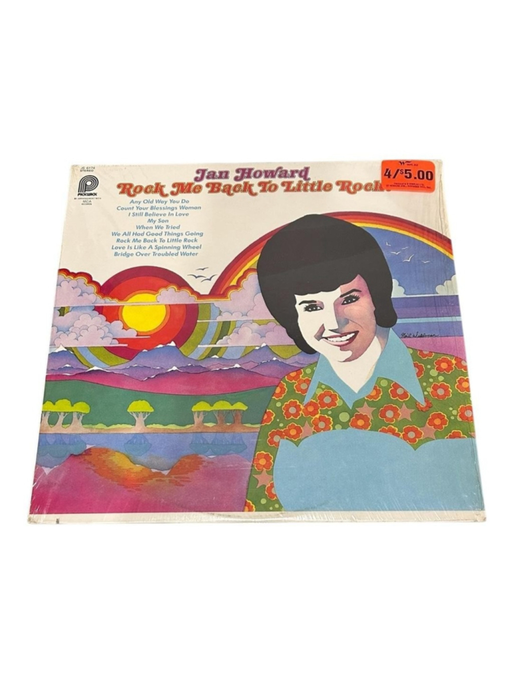 Vintage Jan Howard Vinyl LP Rock Me Back To Little Rock Hilltop Country Black